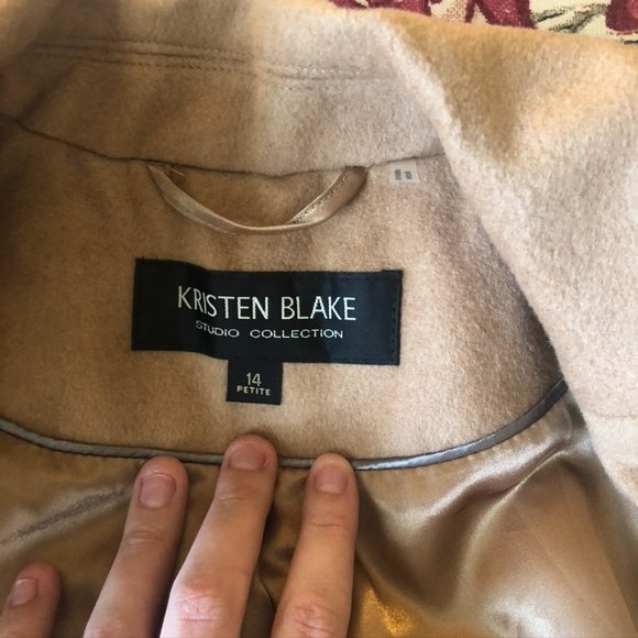 KRISTEN BLAKE Camel Wool Walking Coat - Picture 8 of 11
